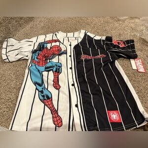 Marvel Spider-Man Kids Jersey - Black, White, and Blue